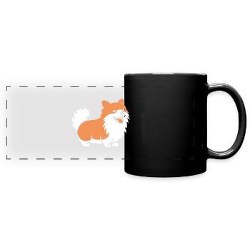 Spitz - Panorama-Tasse farbig - Schwarz - Vorne