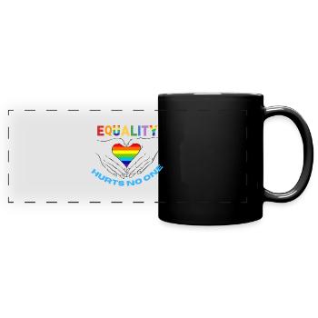 Equality Hurts No One LGBT Equality Gay Pride - Full Colour Panoramic Mug - black - Front