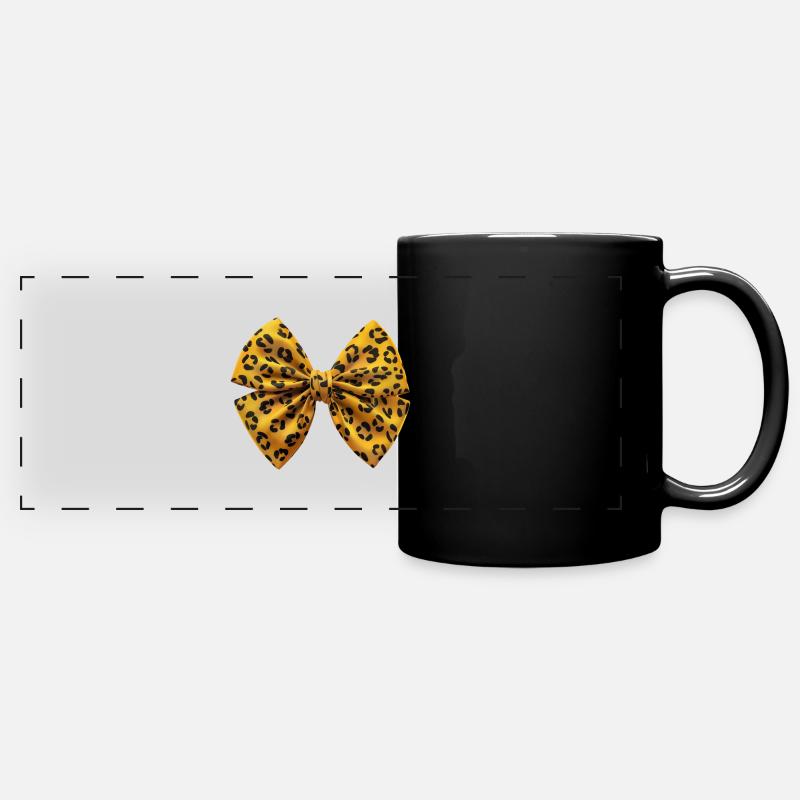 Chic Leopard Bow T-shirt - Full Colour Panoramic Mug - black