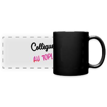 COLLEGUE. HUMOUR. RETRAITE. RETRAITE. RETRAITEE - Mug panoramique uni - noir - Devant