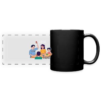 Conception secrète de la fête des pères - Mug panoramique uni - noir - Devant