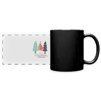 Christmas Feeling - Panorama-Tasse farbig - Schwarz - Vorne