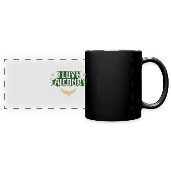 J’adore la fauconnerie - Mug panoramique uni - noir - Devant