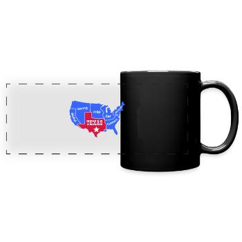 US-Bundesstaaten Texas Design für stolze Texaner - Panorama-Tasse farbig - Schwarz - Vorne