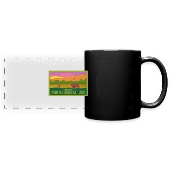 North Dakota Fil-Am Design for proud Pinoys - Full Colour Panoramic Mug - black - Front