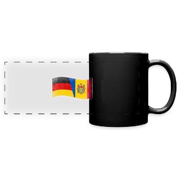 Moldau Design für stolze Deutsch-Moldauer - Panorama-Tasse farbig - Schwarz - Vorne