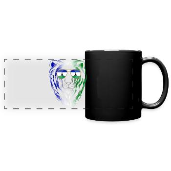 Lesotho - Panorama-Tasse farbig - Schwarz - Vorne