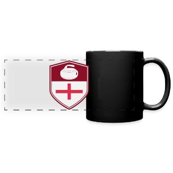 England Flag Curling Team Winter Ice Sport - Full Colour Panoramic Mug - black - Front