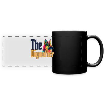 Berger Anglais Maman Dogmère Chiens Maman Rotti - Mug panoramique uni - noir - Devant