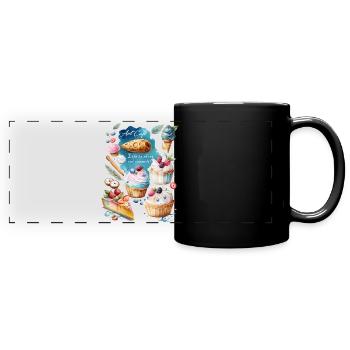Art Café Milan 02 - Full Colour Panoramic Mug - black - Front