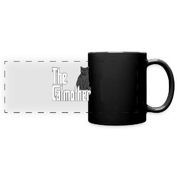 Cat Mom The Catmother Crazy Cat Mother Kitty Mommy - Full Colour Panoramic Mug - black - Front