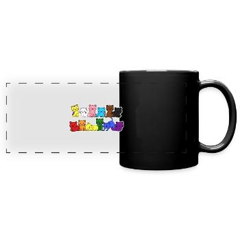 Pride Progress Flagge Katze für Gleichberechtigung - Panorama-Tasse farbig - Schwarz - Vorne