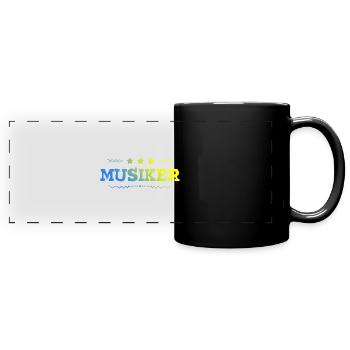 Musiker Beruf - Panorama-Tasse farbig - Schwarz - Vorne