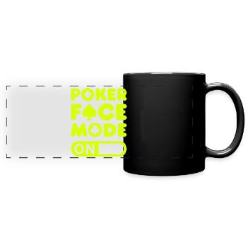 Poker Face Mode - Full Colour Panoramic Mug - black - Front