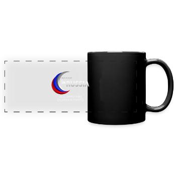 Russie Fabriqué en Union soviétique Allemand Russe Russe - Mug panoramique uni - noir - Devant