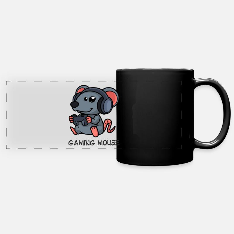 Gaming mouse pun - Full Colour Panoramic Mug - black