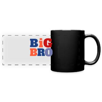 Big Bro Bruder Spruch - Panorama-Tasse farbig - Schwarz - Vorne