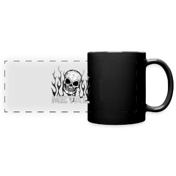 Motif de groupe de hard rock en métal pour femmes et hommes - Mug panoramique uni - noir - Devant