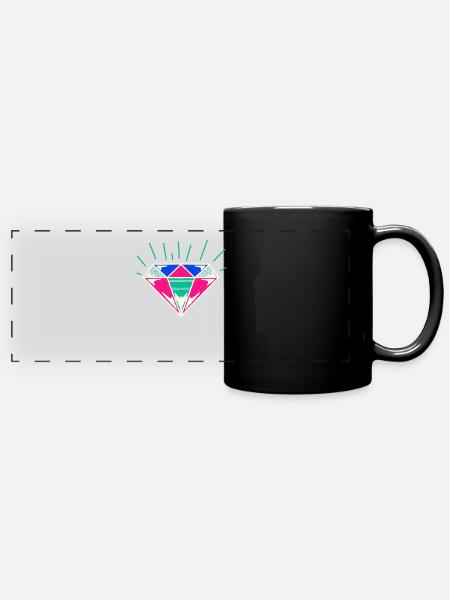 Vintage Diamant - Mug panoramique uni - noir