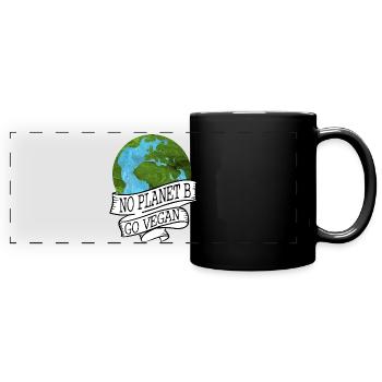 PAS DE PLANÈTE B GO VEGAN - Mug panoramique uni - noir - Devant