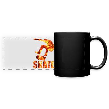 Skateboarder Skateboardtrick Skate Trick Geschenk - Panorama-Tasse farbig - Schwarz - Vorne