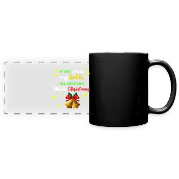 Énonciations drôles de Noël - Mug panoramique uni - noir - Devant