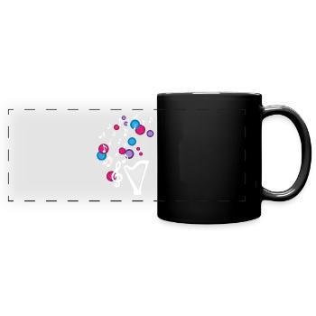 Harfe Music Notes Design für Harfe Musiker - Panorama-Tasse farbig - Schwarz - Vorne