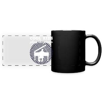 Joueur de piano piano piano cadeau enfants - Mug panoramique uni - noir - Devant