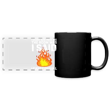 Fireball Brettspiel Nerd Geek Geschenk - Panorama-Tasse farbig - Schwarz - Vorne