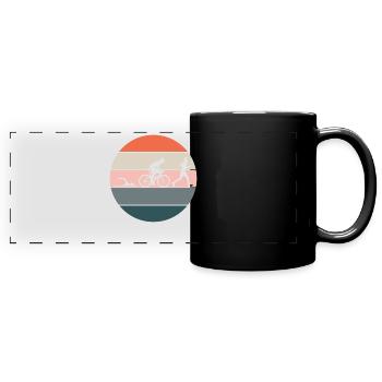 Sports d'endurance de triathlon tout autour de cadeau rétro - Mug panoramique uni - noir - Devant