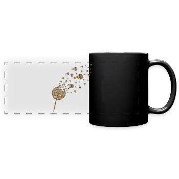 Ballon Pusteblume Geschenkidee Heißluftballon - Panorama-Tasse farbig - Schwarz - Vorne