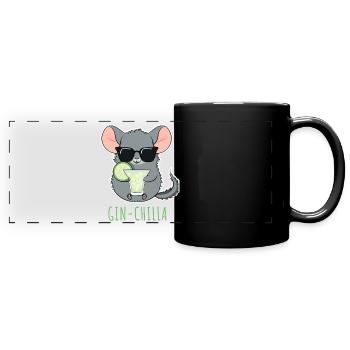 Gin- Chinchilla Gin - Panorama-Tasse farbig - Schwarz - Vorne