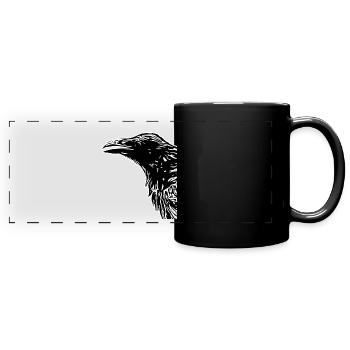 Crow - Full Colour Panoramic Mug - black - Front