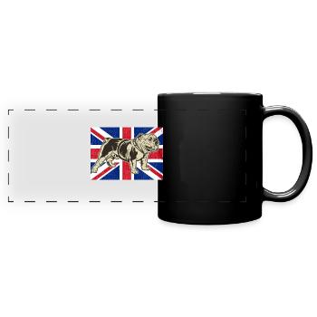 English Bulldog Union Jack Flag - Full Colour Panoramic Mug - black - Front