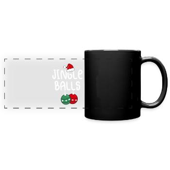 Boules de jingle - Mug panoramique uni - noir - Devant