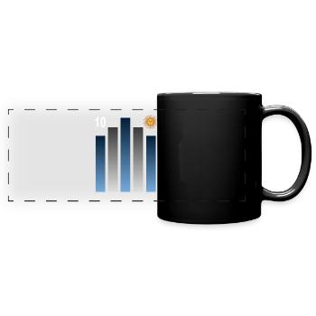 Fussball Argentina Argentinien WM - Panorama-Tasse farbig - Schwarz - Vorne
