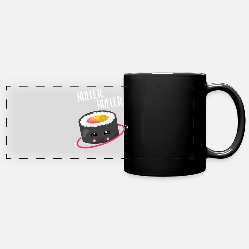 Kawaii Sushi Hulahooping Gift - Full Colour Panoramic Mug - black