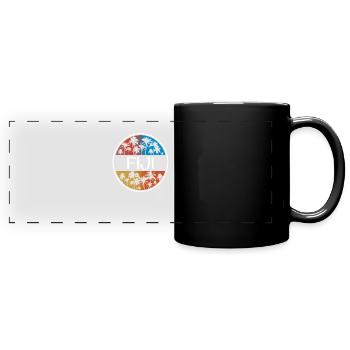 Fidschi Polynesien Stilvolle Urlaub Souvenir Palme - Panorama-Tasse farbig - Schwarz - Vorne