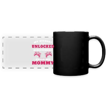 Mon plus haut accomplissement m'appelle mamie - Mug panoramique uni - noir - Devant