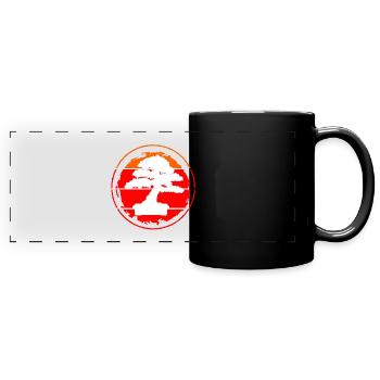 Bonsai Baum Design für Bonsai Anfänger Liebhaber - Panorama-Tasse farbig - Schwarz - Vorne
