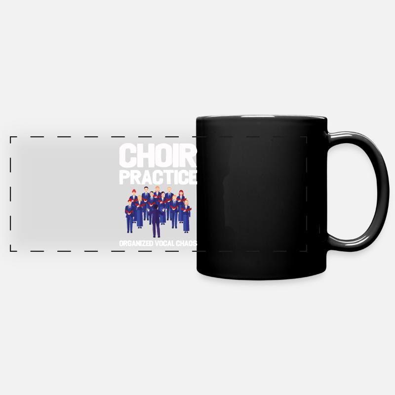 Choir Practice Organized Vocal Chaos - Full Colour Panoramic Mug - black