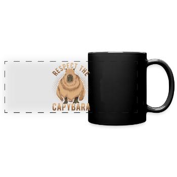 Amoureux des animaux Cadeau de rongeurs Drôle Capybara - Mug panoramique uni - noir - Devant