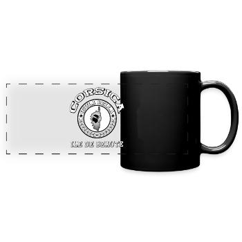 Insel der Schönheit Frankreich Korsika Corsica - Panorama-Tasse farbig - Schwarz - Vorne
