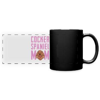 Chiens Maman Fête des Mères Cadeau Cocker Spaniel - Mug panoramique uni - noir - Devant