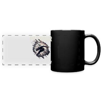 Parkour-Hindernisse sind eine Chance - Panorama-Tasse farbig - Schwarz - Vorne