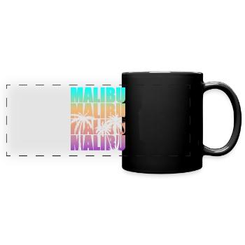 Malibu Summer Vibes Tropical Flair - Full Colour Panoramic Mug - black - Front