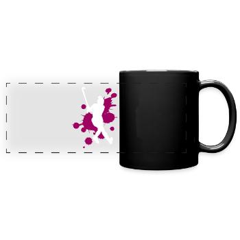 Creative Paint Splashes Art Explosion - Full Colour Panoramic Mug - black - Front