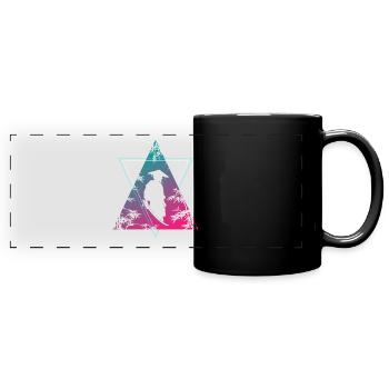 Neon Samurai Moderner Krieger Geist - Panorama-Tasse farbig - Schwarz - Vorne