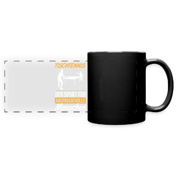 Cadeau sportif sophistiqué pour le tennis de table - Mug panoramique uni - noir - Devant