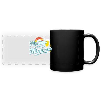 Der Vormittag ist für Mimosas Lover Cocktail Holiday - Panorama-Tasse farbig - Schwarz - Vorne